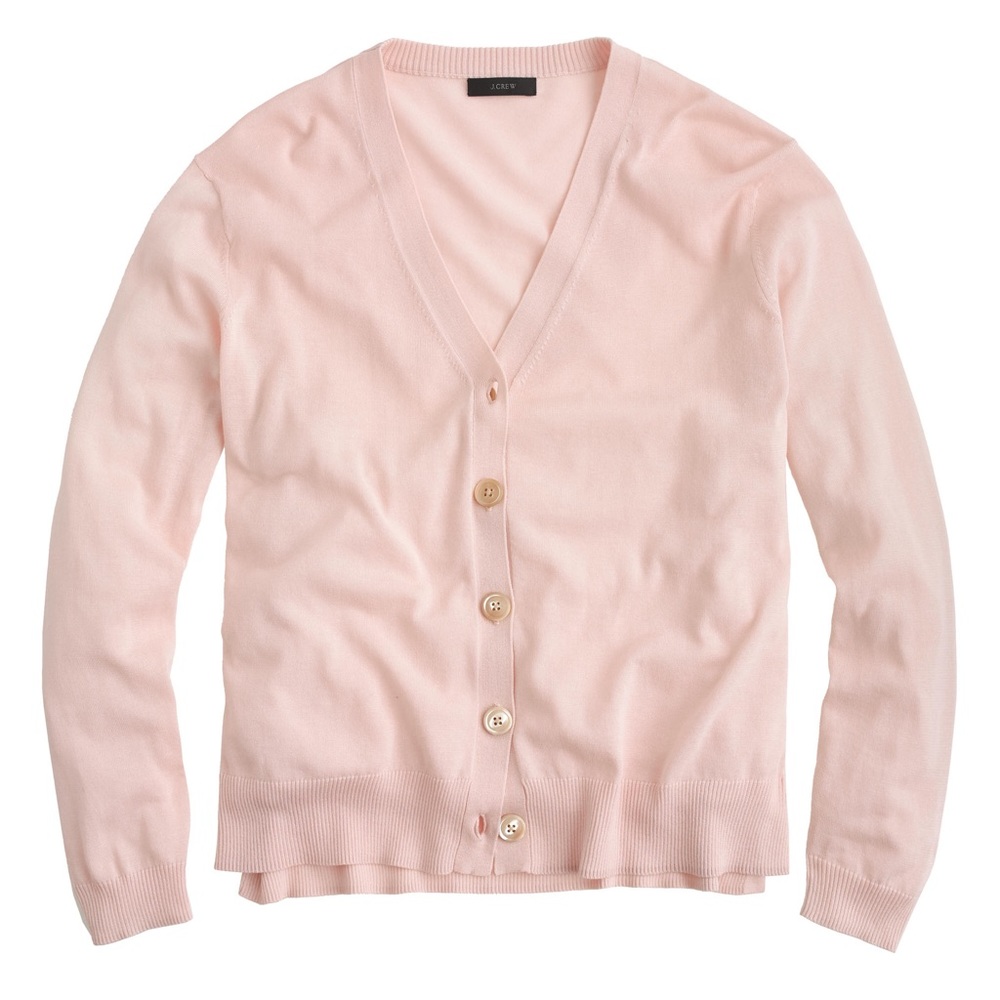 J. Crew Pink Blush Button-Down Cardigan